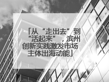 从“走出去”到“活起来”，滨州创新实践激发市场主体出海动能
