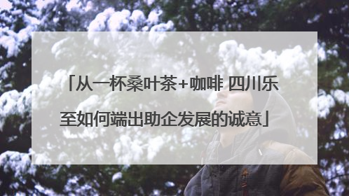 从一杯桑叶茶+咖啡 四川乐至如何端出助企发展的诚意