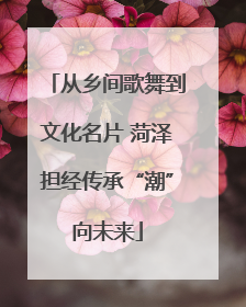 从乡间歌舞到文化名片 菏泽担经传承“潮”向未来