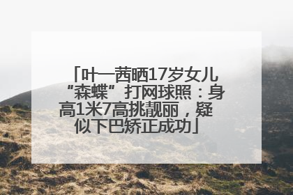 叶一茜晒17岁女儿“森蝶”打网球照：身高1米7高挑靓丽，疑似下巴矫正成功