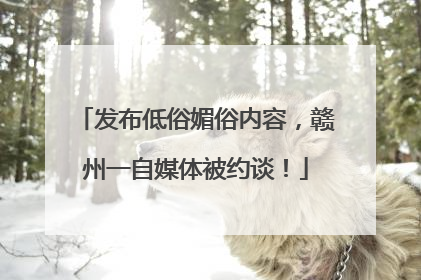 发布低俗媚俗内容，赣州一自媒体被约谈！