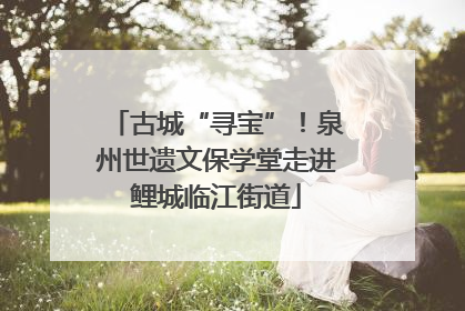 古城“寻宝”！泉州世遗文保学堂走进鲤城临江街道