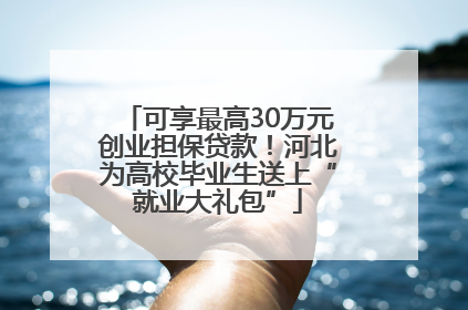 可享最高30万元创业担保贷款！河北为高校毕业生送上“就业大礼包”