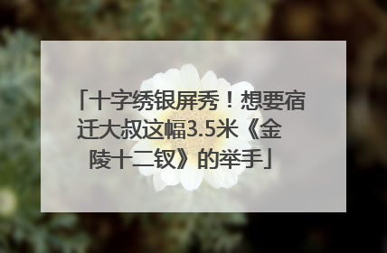 十字绣银屏秀！想要宿迁大叔这幅3.5米《金陵十二钗》的举手