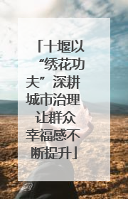 十堰以“绣花功夫”深耕城市治理 让群众幸福感不断提升