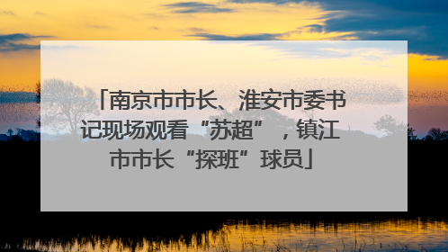 南京市市长、淮安市委书记现场观看“苏超”，镇江市市长“探班”球员