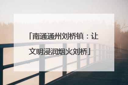 南通通州刘桥镇：让文明浸润烟火刘桥