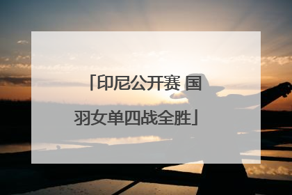 印尼公开赛 国羽女单四战全胜