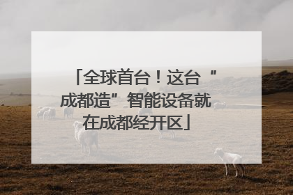 全球首台！这台“成都造”智能设备就在成都经开区