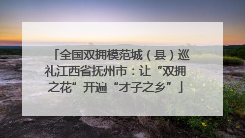 全国双拥模范城（县）巡礼江西省抚州市：让“双拥之花”开遍“才子之乡”