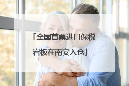 全国首票进口保税岩板在南安入仓