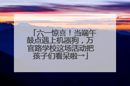 六一惊喜！当端午鼓点遇上机器狗，万官路学校这场活动把孩子们看呆啦→