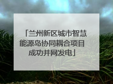 兰州新区城市智慧能源岛协同耦合项目成功并网发电