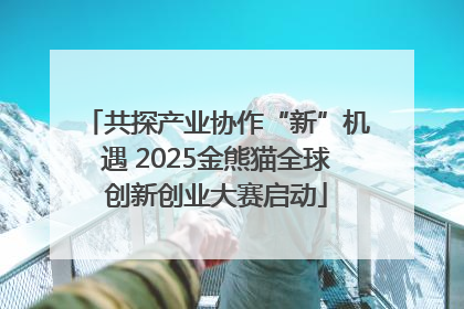 共探产业协作“新”机遇 2025金熊猫全球创新创业大赛启动