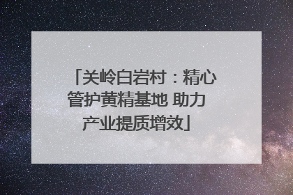 关岭白岩村：精心管护黄精基地 助力产业提质增效