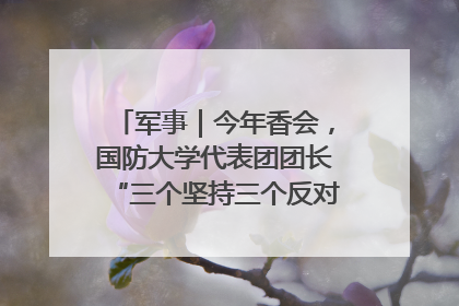 军事｜今年香会，国防大学代表团团长“三个坚持三个反对”说明了什么？