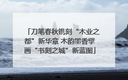 刀笔春秋镌刻“木业之都”新华章 木韵墨香擘画“书刻之城”新蓝图