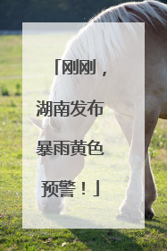 刚刚，湖南发布暴雨黄色预警！