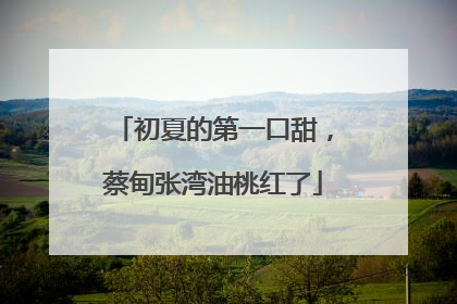 初夏的第一口甜，蔡甸张湾油桃红了