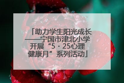助力学生阳光成长——宁国市津北小学开展“5・25心理健康月”系列活动