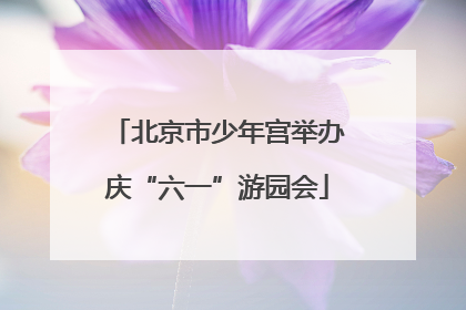 北京市少年宫举办庆“六一”游园会