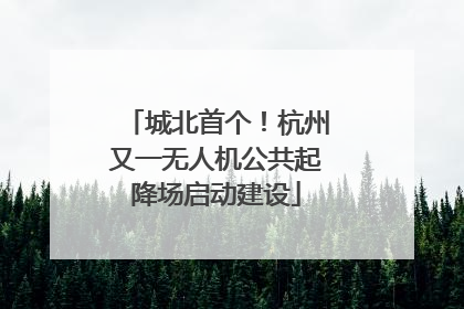 城北首个！杭州又一无人机公共起降场启动建设