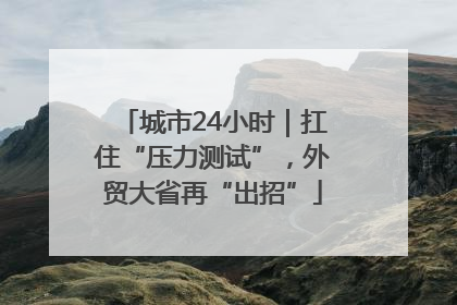 城市24小时｜扛住“压力测试”，外贸大省再“出招”
