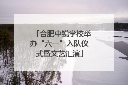 合肥中锐学校举办“六一”入队仪式暨文艺汇演