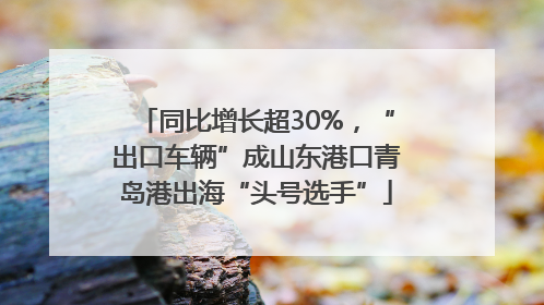 同比增长超30%，“出口车辆”成山东港口青岛港出海“头号选手”