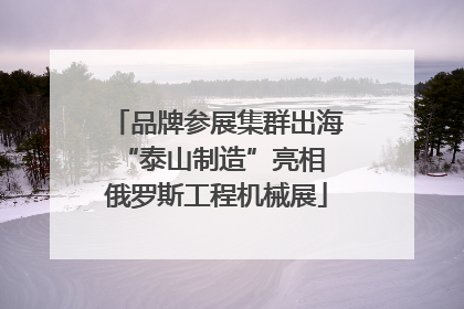 品牌参展集群出海 “泰山制造”亮相俄罗斯工程机械展