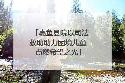 嘉鱼县院以司法救助助力困境儿童点燃希望之光