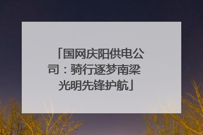国网庆阳供电公司：骑行逐梦南梁 光明先锋护航
