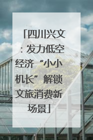 四川兴文：发力低空经济“小小机长”解锁文旅消费新场景