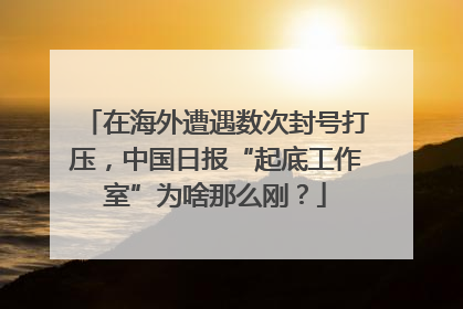 在海外遭遇数次封号打压，中国日报“起底工作室”为啥那么刚？