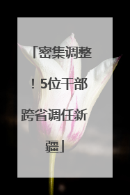 密集调整！5位干部跨省调任新疆