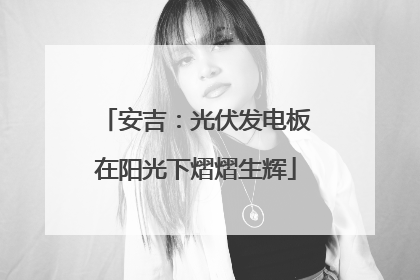 安吉：光伏发电板在阳光下熠熠生辉
