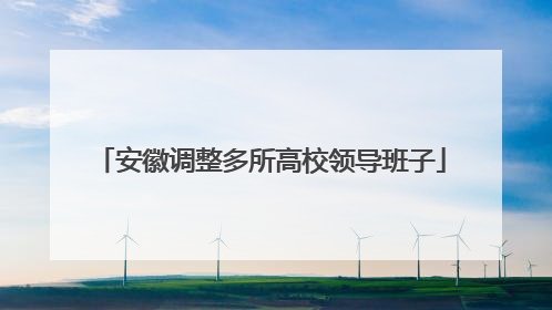 安徽调整多所高校领导班子