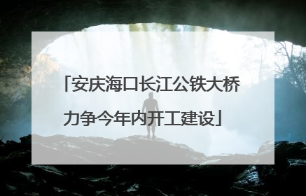 安庆海口长江公铁大桥力争今年内开工建设