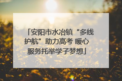 安阳市水冶镇“多线护航”助力高考 暖心服务托举学子梦想