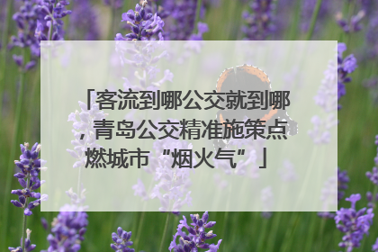 客流到哪公交就到哪，青岛公交精准施策点燃城市“烟火气”