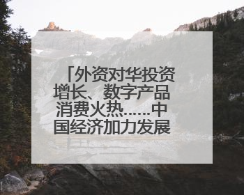 外资对华投资增长、数字产品消费火热……中国经济加力发展动力强劲