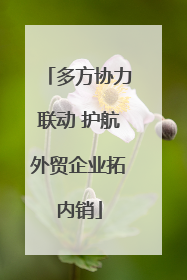 多方协力联动 护航外贸企业拓内销