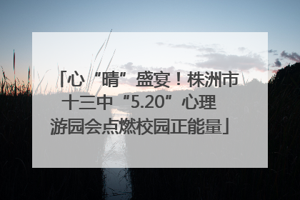 心“晴”盛宴！株洲市十三中“5.20”心理游园会点燃校园正能量