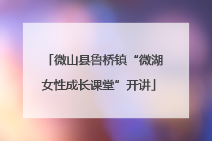 微山县鲁桥镇“微湖女性成长课堂”开讲