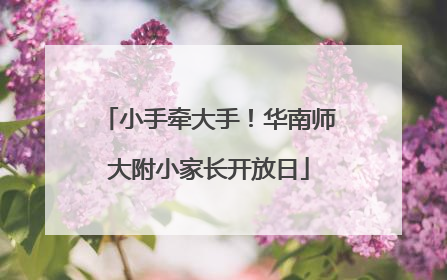 小手牵大手！华南师大附小家长开放日