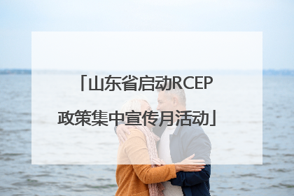 山东省启动RCEP政策集中宣传月活动