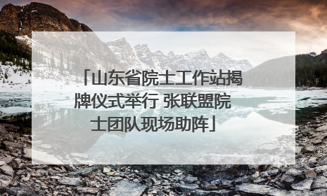 山东省院士工作站揭牌仪式举行 张联盟院士团队现场助阵