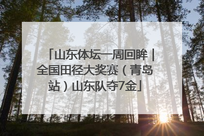 山东体坛一周回眸｜全国田径大奖赛（青岛站）山东队夺7金