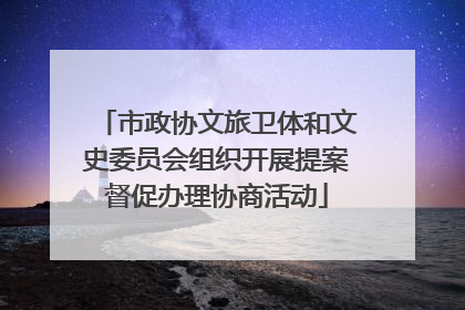 市政协文旅卫体和文史委员会组织开展提案督促办理协商活动