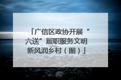 广信区政协开展“六送”履职服务文明新风润乡村（图）